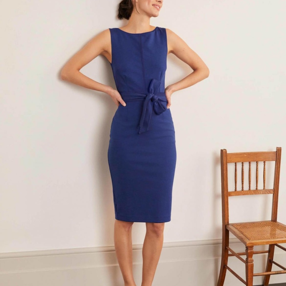 NWT Boden Zeta Ponte Dress in Blue Decadence